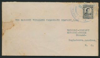 1921 COLOMBIA COVER LONDON MARCONI,  C15 EARLY AIRMAIL,  SCADTA UNCAT O/P,  RARE 2