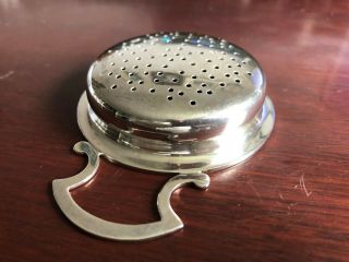 Vintage Sterling Silver Two - handled Tea Strainer Birmingham 1946 JB Chatterley 5