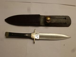 Vintage Case Xx P62 - 4 1/2 " Boot Knife ",  Hardwood Handle,  W/ Sheath,  9 Dots,  1981