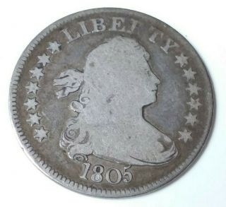 1805 Draped Bust Quarter Key Date,  Rare Coin