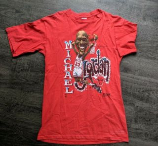 Vintage Salem Sportswear Michael Jordan Chicago Bulls Single Stitch T Shirt Lrg