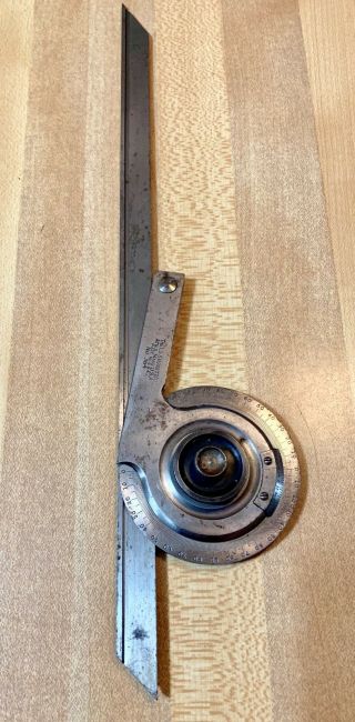 L S Starrett Co Vintage Bevel Protractor Machinist Tool No.  364 made in the USA 3