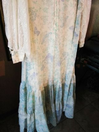 Vintage Gunne Sax Dress by Jessica San Franciso Light Blue & Lace Size 11 7