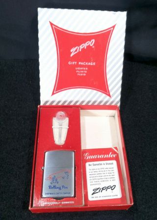 Vintage 1950’s Zippo Lighter In Gift Box Pat.  Pend Possibly