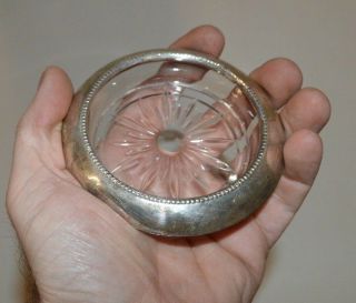 Vintage Frank M Whiting Sterling Silver Ringed 4 " Coasters Set Of 10 Mid Century