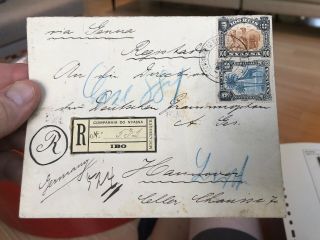 Rare Ibo Nyassa Co.  1907 Registered Postal Cover To Germany Portugal Colonial