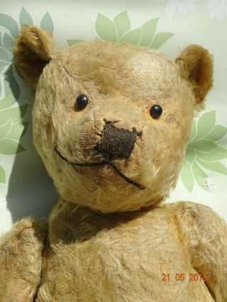 Antique English Chiltern Teddy Bear 1930`s/40`s Old Toy Vintage 20 "