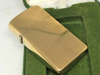 Rare ZIPPO Vintage 10K Gold Filled GF Slim Lighter w Case 2