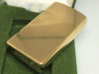 Rare ZIPPO Vintage 10K Gold Filled GF Slim Lighter w Case 4