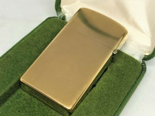 Rare ZIPPO Vintage 10K Gold Filled GF Slim Lighter w Case 5