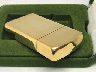 Rare ZIPPO Vintage 10K Gold Filled GF Slim Lighter w Case 7