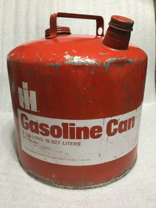 Vintage International Harvester 5 Gallon Gas Can Ih Part Number 999 306 R1