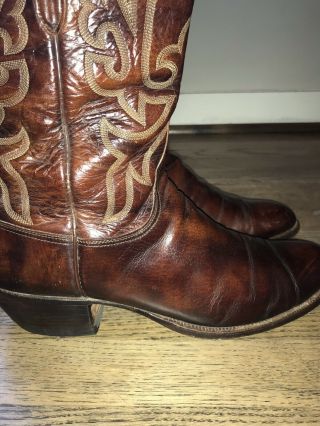 Lucchese Vintage San Antonio Brown Cowboy Boots Men’s 11.  5d