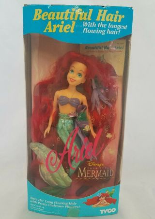 Vintage Hair Ariel The Little Mermaid Tyco Disney Princess Doll Nib