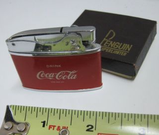 Vintage Drink Coca - Coca Penguin Superlative Automatic Lighter Japan 18250 Nib