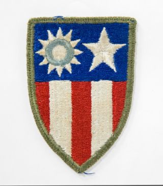 Wwii Us Army Cbi China Burma India Shoulder Sleeve Insignia Patch White Back Ww2