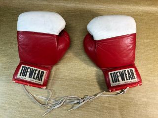 Vintage Tuf - Wear White & Red Boxing Gloves Stitched On Label Sidney Neb