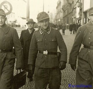 Port.  Photo: Rare German Elite Waffen Oberscharführer W/ Holster On Street