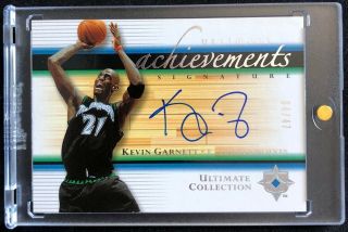 Kevin Garnett 2005 - 06 Ud Ultimate Achievements Signature Auto /47 Rare Sp