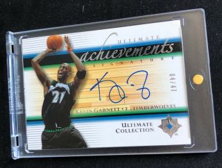 Kevin Garnett 2005 - 06 UD Ultimate Achievements Signature AUTO /47 Rare SP 2