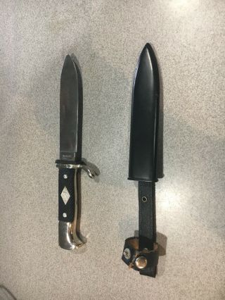 Vintage Solingen/edge German Boy Scout Fixed Blade Knife 20 - 420 Buffalo Brand