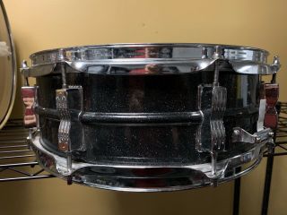 Ludwig Black Galaxy Snare Drum Usa Blacklolite Vintage Drum 6