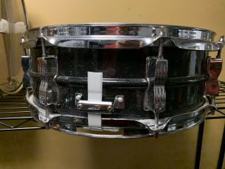 Ludwig Black Galaxy Snare Drum Usa Blacklolite Vintage Drum 7