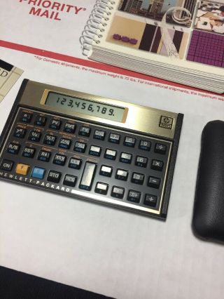 Vintage Hewlett Packard HP - 12C Financial Calculator /NEVER - 4