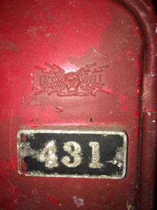 Vintage 40s/50s Gamewell Ford Motor Co Signaling System Fire Alarm Bell Call Box 3