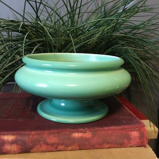 Vintage Rookwood Pottery Blue - Green Pedestal Bowl 1931 6208e Heavy