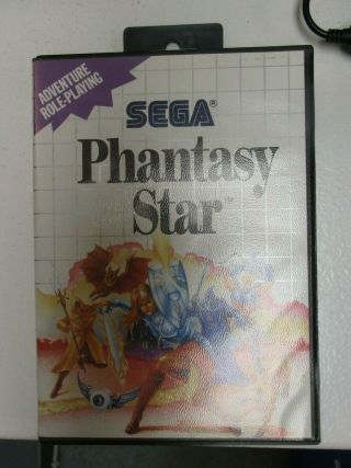 Vintage 1988 Sega Master System Phantasy Star Game Complete w Box & Instructions 2