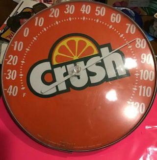 Vintage Orange Crush Advertising Thermometer 