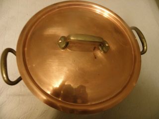 Vintage/antique Hammered Copper Stockpot,  Villedieu France,  Weighs Over 10 Pounds