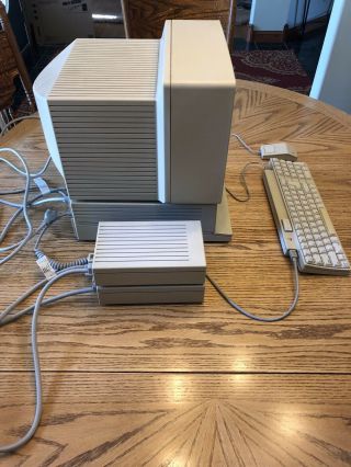 Vintage Apple IIgs in with monitor,  drives,  keyboard,  mouse 5
