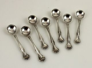 Westmorland George And Martha Sterling Silver Salt Spoons - 2 1/2 " - Set Of 7