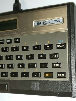 HP 75D VINTAGE COMPUTER with I/O & BARCODE READER MODULES 3