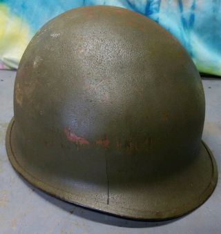 Us Ww2 Era M1 Helmet - Swivel Bale - Rear Seam - See Picks L8