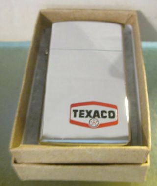 Vintage Rare 1980 Texaco Slim Zippo Lighter Oil Gas