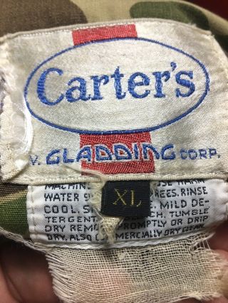 vintage CARTERS Camo Hunting/Shooting Field reversible jacket/coat men ' s XL 2
