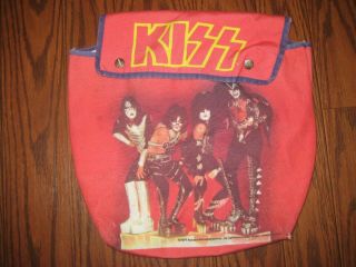 Vintage Kiss Aucoin 1977 Usa Thermos Satchel Back Pack Bag