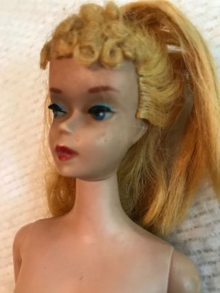 Vintage Blonde Ponytail 4 Barbie Doll 8
