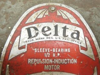 Vintage Delta 1/2 HP,  1725 RPM Repulsion Induction Motor 7