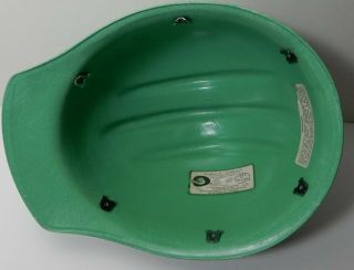 VINTAGE GREEN FIBERGLASS BULLARD 502 Hard Hat IRONWORKER 7