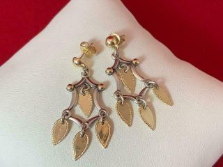 James Avery Retired 14k Gold And Sterling Silver Chandelier Earrings Rare
