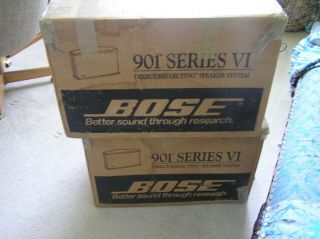 Vintage Bose 901 Series V1,  Walnut Direct Reflecting Speakers With Equalizer