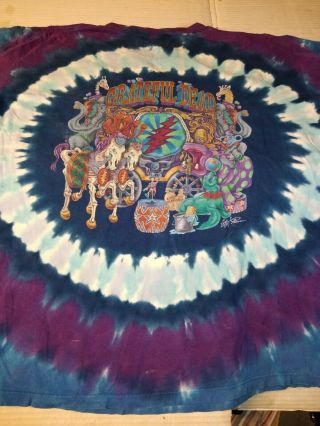 Vintage Deadstock Grateful Dead Circus Shirt Xl Tie Dye 90s 80s Liquid Blue Nos
