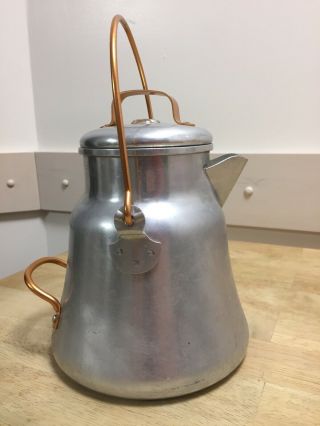 Vintage Wearever 3116 Aluminum And Copper Stove Top Perk Coffee Pot