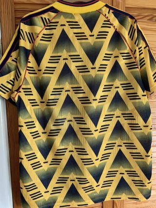 Rare Vintage Arsenal Adidas “Bruised Banana” - Away Shirt 1991/93 - Men’s 38/40 4