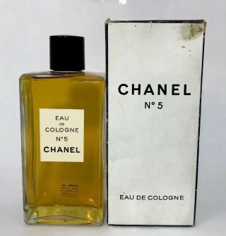 Rare Vintage Midcentury Chanel No.  5 Eau De Cologne 8.  0 Oz