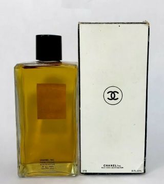 Rare Vintage Midcentury Chanel No.  5 Eau De Cologne 8.  0 Oz 3